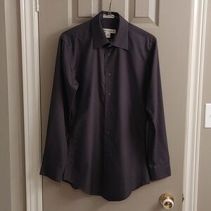 Pronto-Uomo Non Iron Gray Slim Fit Dress Shirt 32/33